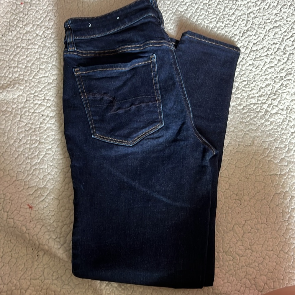 Dark wash skinny jeans from American Eagle